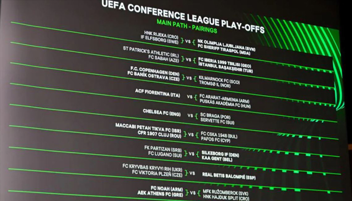 Loting play-offs Conference League