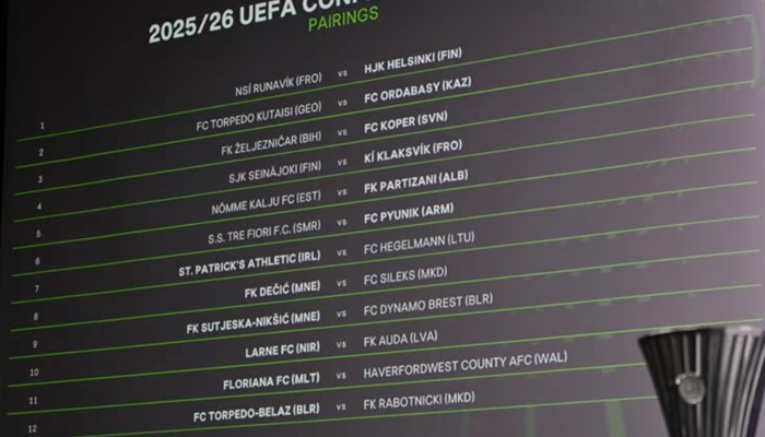 Loting eerste kwalificatieronde Conference League 2025/2026